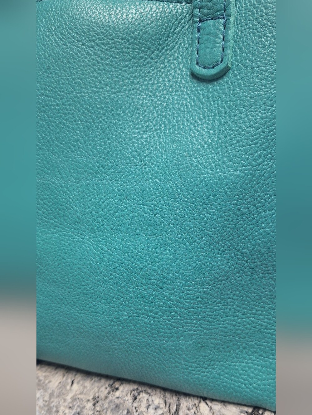 Portland Leather Goods Mini Crossbody Tote, Seafoam, NWOT - Picture 3 of 8
